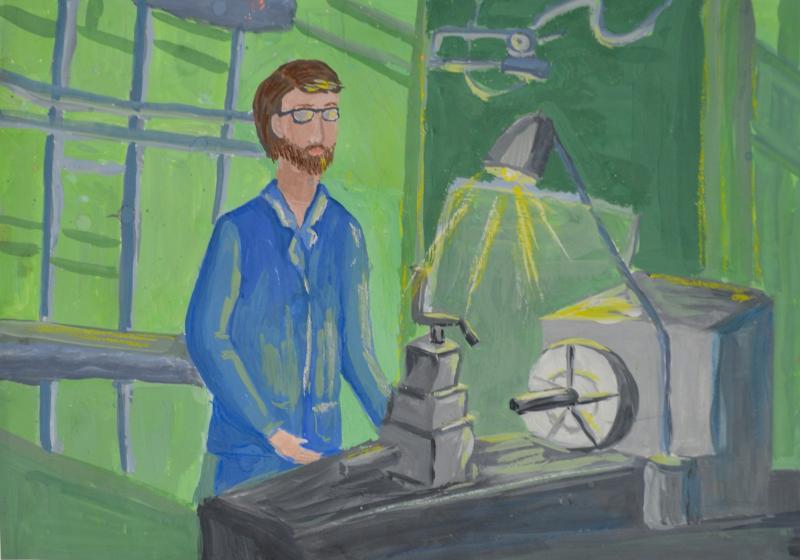 Мы завод рисовали гуашью…