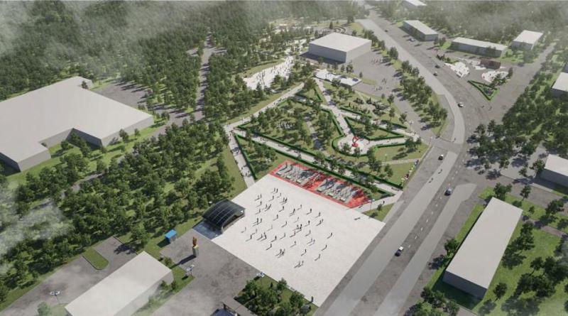 Между площадью и мемориалом