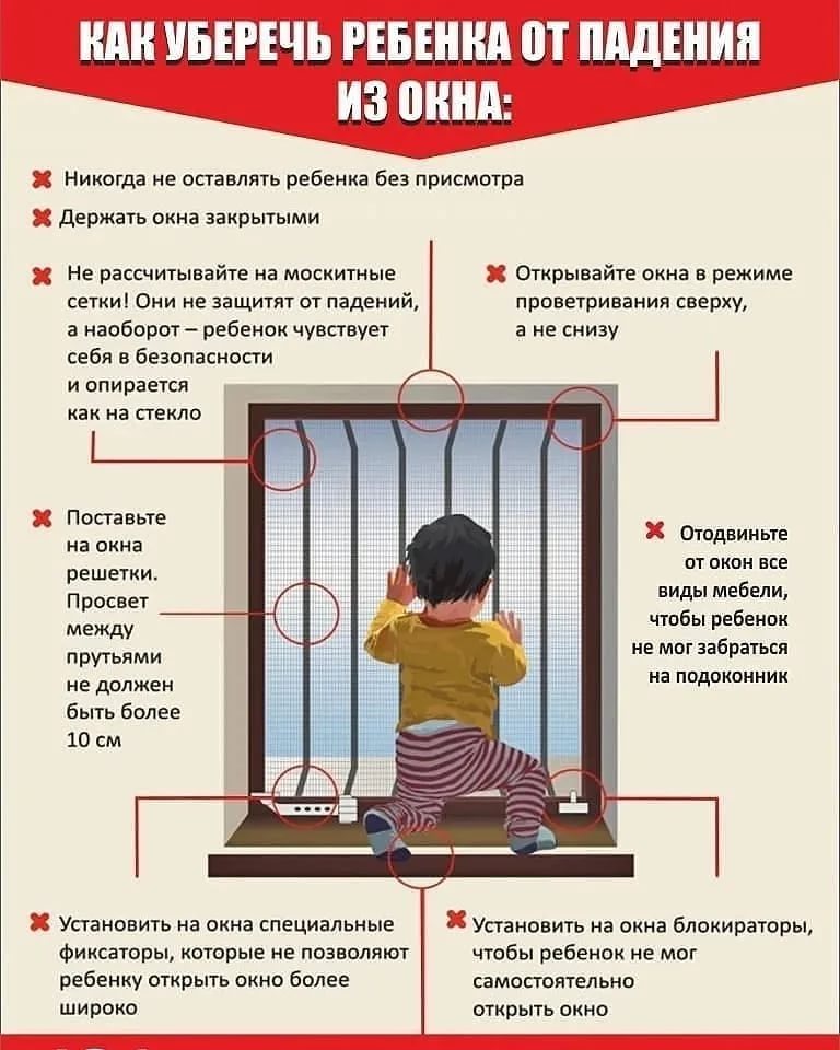 КАК УБЕРЕЧЬ РЕБЕНКА ОТ ПАДЕНИЯ ИЗ ОКНА