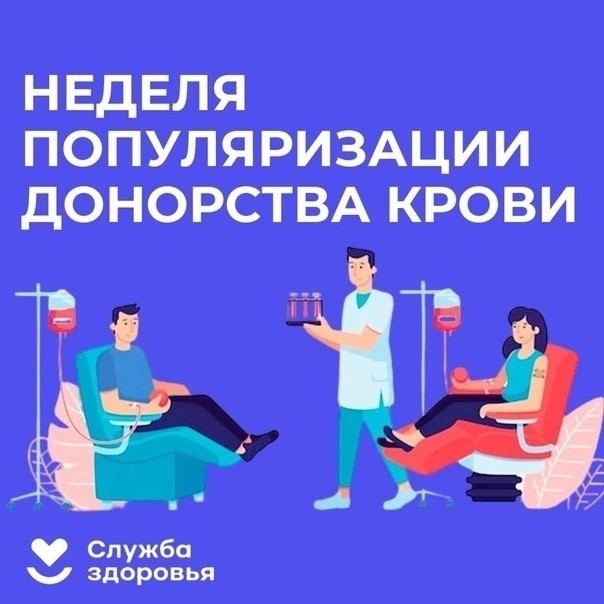 Поддержка ЗОЖ: неделя популяризации донорства крови (в честь Дня донора в России 20 апреля)