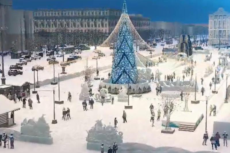 В Екатеринбурге ледовый городок перенесут на Плотинку, а у мэрии зальют каток