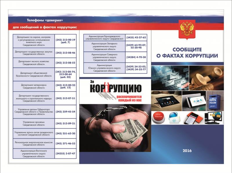 СООБЩИТЕ О ФАКТАХ КОРРУПЦИИ